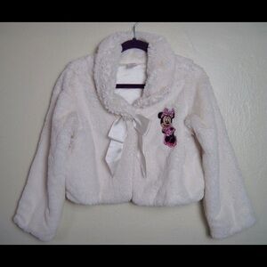 Disney Store Minnie Mouse Faux Fur Jacket